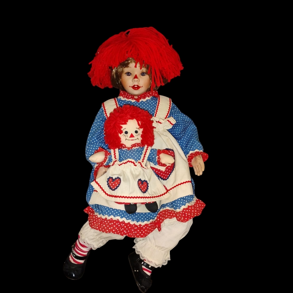 Rag Doll with Red and Blue Outfit